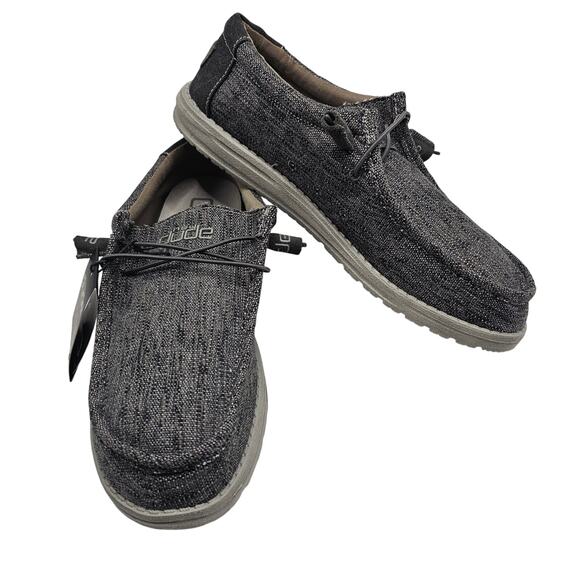 Hey Dude Wally Woven Slip-Ons in Carbone Men's 13 - Picture 1 of 11